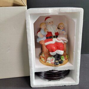 Vintage Heritage House porcelain Santa music box